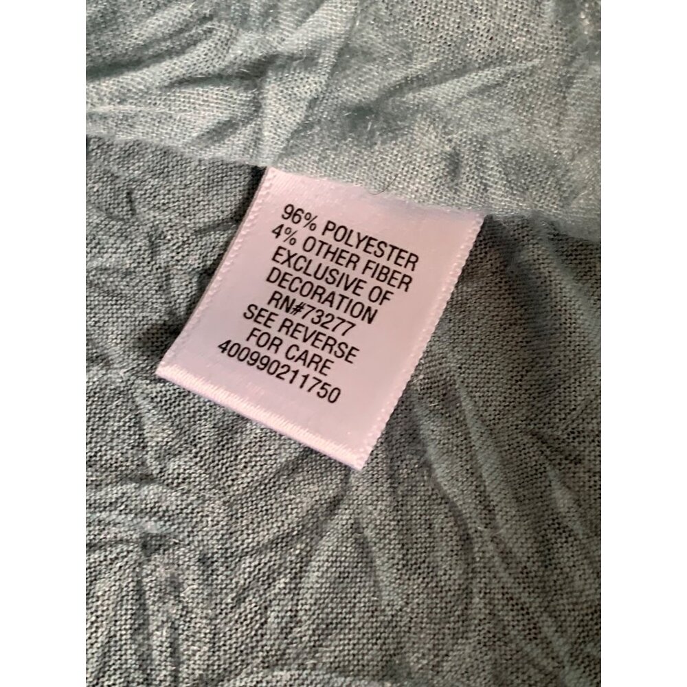 Simply Vera Vera Wang Ladies Crinkle-Style Top Size Large Sage Green - Picture 5 of 9